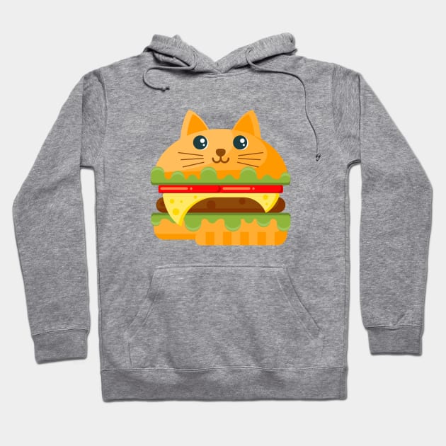 Cat burger. Hoodie by lakokakr